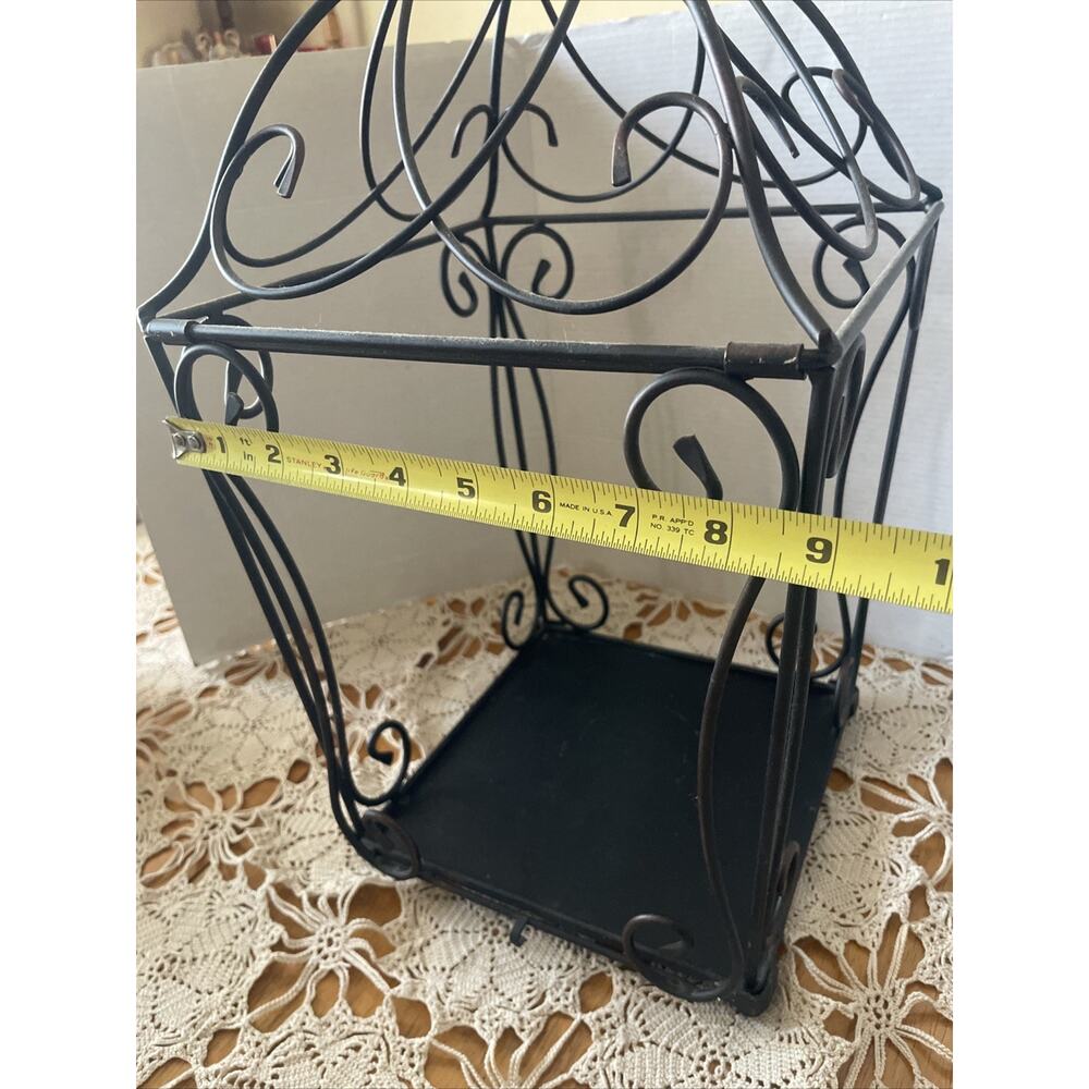 Partlite Symphony Lantern HB4106U Black Hanging Cage Candle Holder 16” X 9” XL - Picture 8 of 8